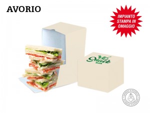 SCATOLE PER CIBO DA ASPORTO PERSONALIZZATE MONOPORZIONE AVORIO